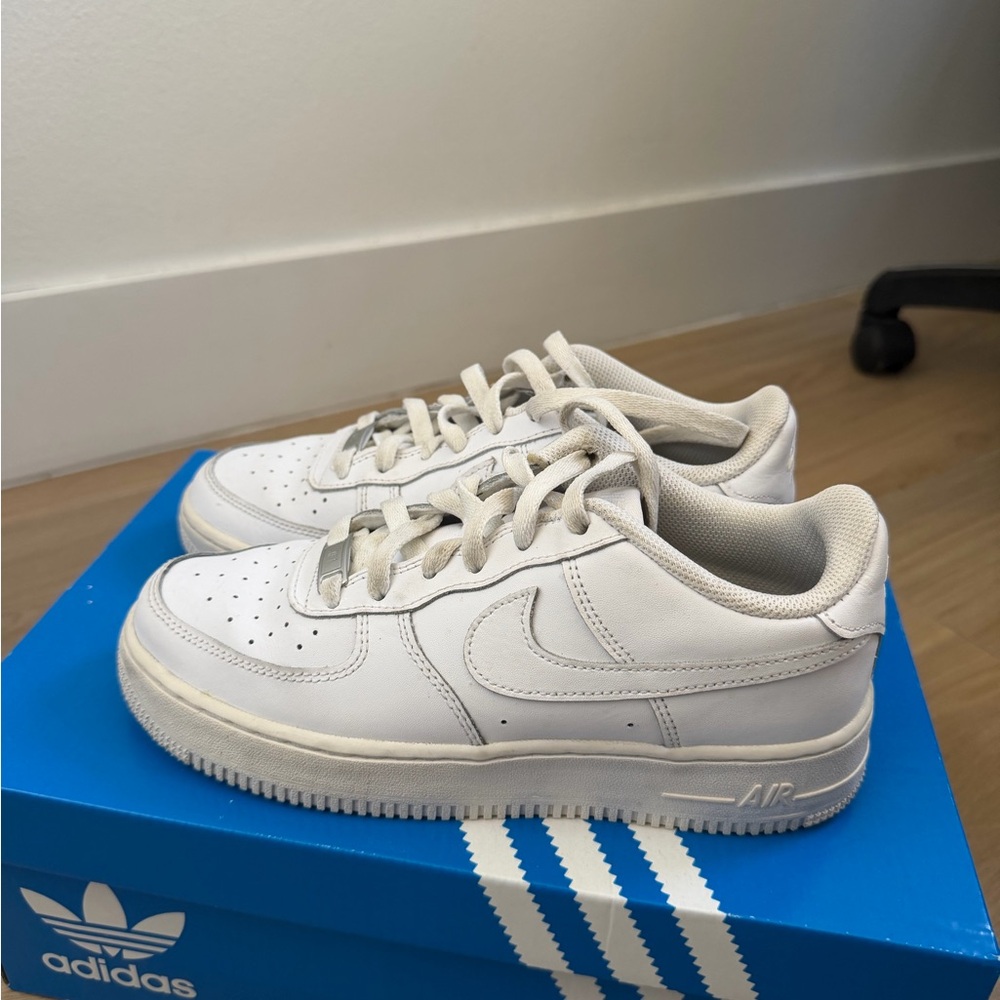 Nike White Low-Top Leather Sneakers with Subtle Off-White Accents